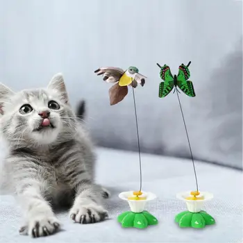 Симулация Птица Интерактивна котка играчка издънка перо птица пеперуда котка стик играчка за коте играе тийзър пръчка играчка котка доставки 2