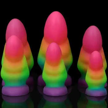 6 размер смесен цвят супер смукателна чаша фистинг задника щепсел секс играчка лесбийки гей анален вибратор възрастен играчка секс играчка мъжки анален щепсел жени 2