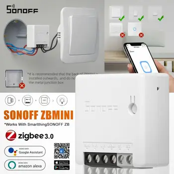 1 ~ 10PCS Sonoff мини Wi-Fi интелигентен превключвател Zigbee3.0 релеен прекъсвач модул превключвател интелигентна домашна автоматизация за eWelink Алекса Начална страница на Google 2