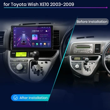 Junsun V1 AI Voice Wireless CarPlay Android Auto Radio за Toyota Wish XE10 2003-2009 4G кола мултимедия GPS 2din авторадио 2