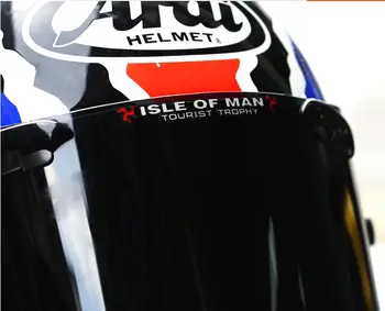 Остров Ман TT туристически трофей мотоциклет каска стикери Манкс T / T Road Race винил Decal украсяват ездач 2