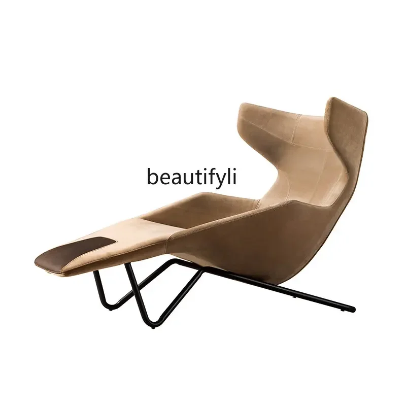 италиански минималистичен стол за отдих Единична тъкан диван Nordic Recliner Villa Leisure Chair Изображение 1