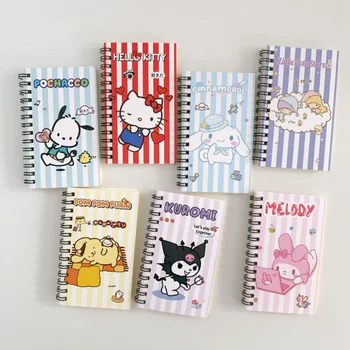 Санрио Куроми Моята мелодия Cinnamoroll Hello Kitty тетрадка сладък преносим бележник дневник книга карикатура цвят страница студент бележник