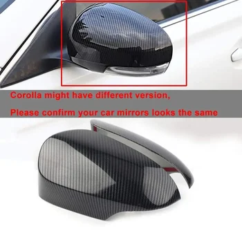1 чифт въглеродни влакна модел странично огледало капак капачки огледало за обратно виждане капак подстригване модифицирани Patrs съвместим за Corolla 14-18