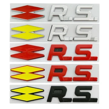 3D метал RS лого кола стайлинг писма задния багажник емблема значка Decal за Renault Sport Megane 3 MK4 Clio 4 RS стикер аксесоари