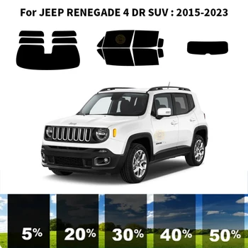  Предварително изрязана нанокерамика кола UV стъкло Tint Kit Автомобилно фолио за прозорци за JEEP RENEGADE 4 DR SUV 2015-2023
