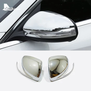 for Mercedes Benz B C E S Class W205 W213 W222 GLC W253 GLB 2020 Carbon Fiber Style Silver Car Backview Mirror Cover Аксесоари