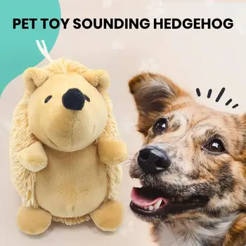 Устойчив на ухапване Pet Toy Durable Pet Toy Hedgehog Shape Plush Dog Toy Squeaky Bite-resistant for Small Large Dogs Puppies